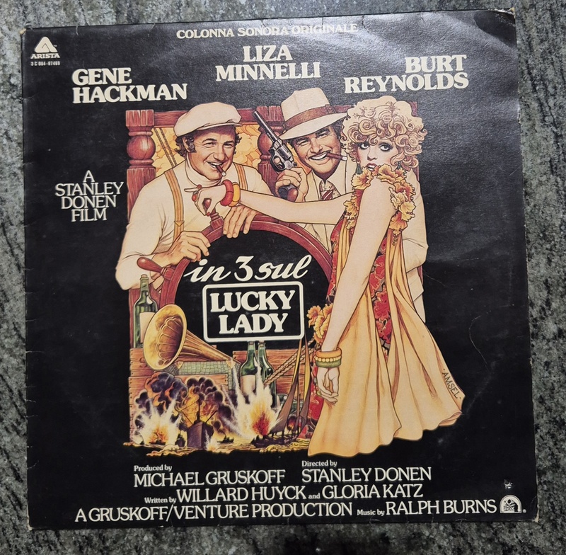 Vinile Lucky Lady Soundtrack con Liza Minnelli, Gene Hackman e Burt Reynolds. Un LP originale del 1975 imperdibile per collezionisti di colonne sonore.
