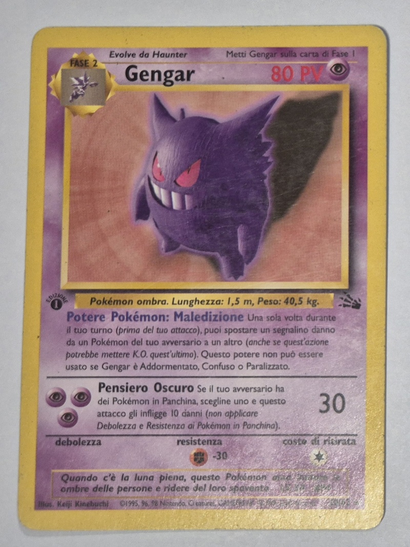 Gengar 1° edizione set fossil.